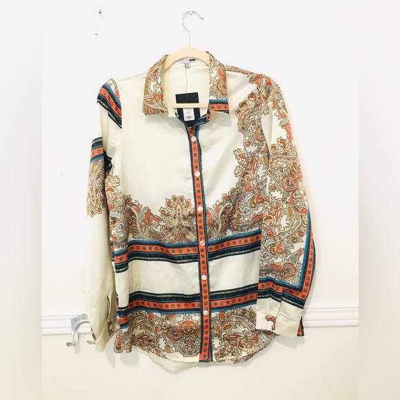 Fashion Nova NWT blouse Colourful Blouse - Picture 1 of 5